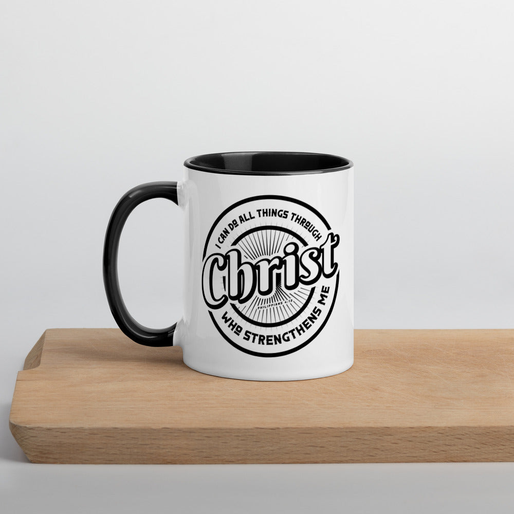 I Can Do All Things Through Christ... Mug with Color Inside