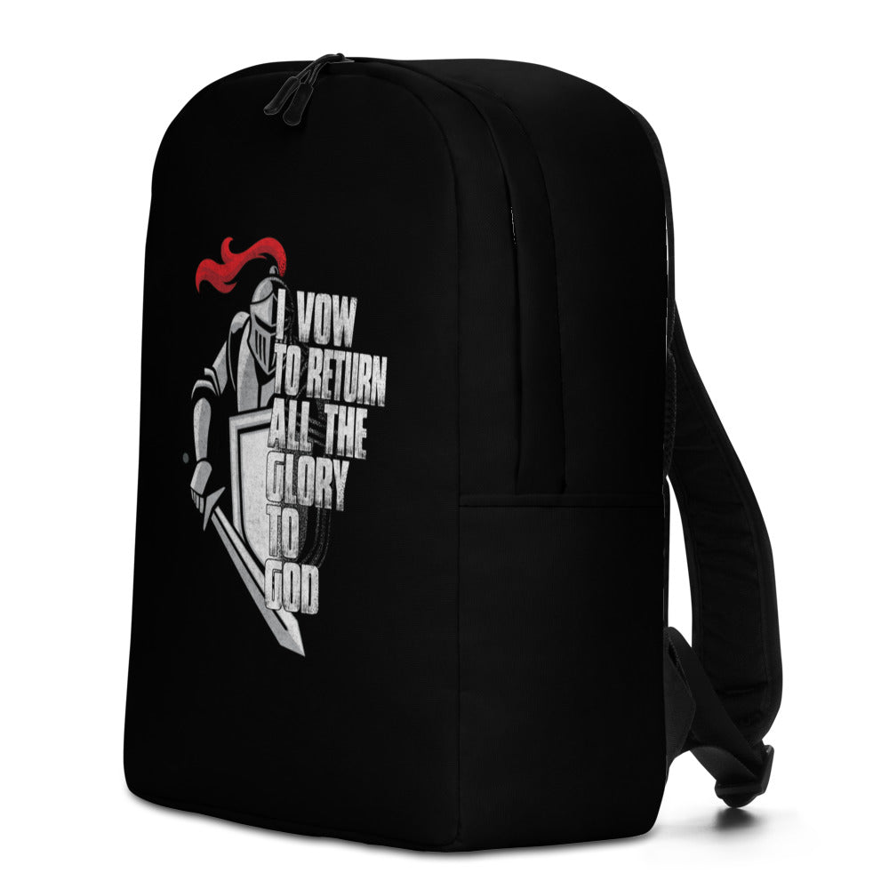 I Vow To Return All The Glory To God. Minimalist Backpack