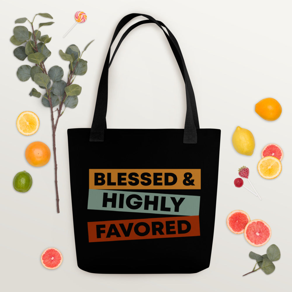 Blessed & Highly Favored. Tote bag