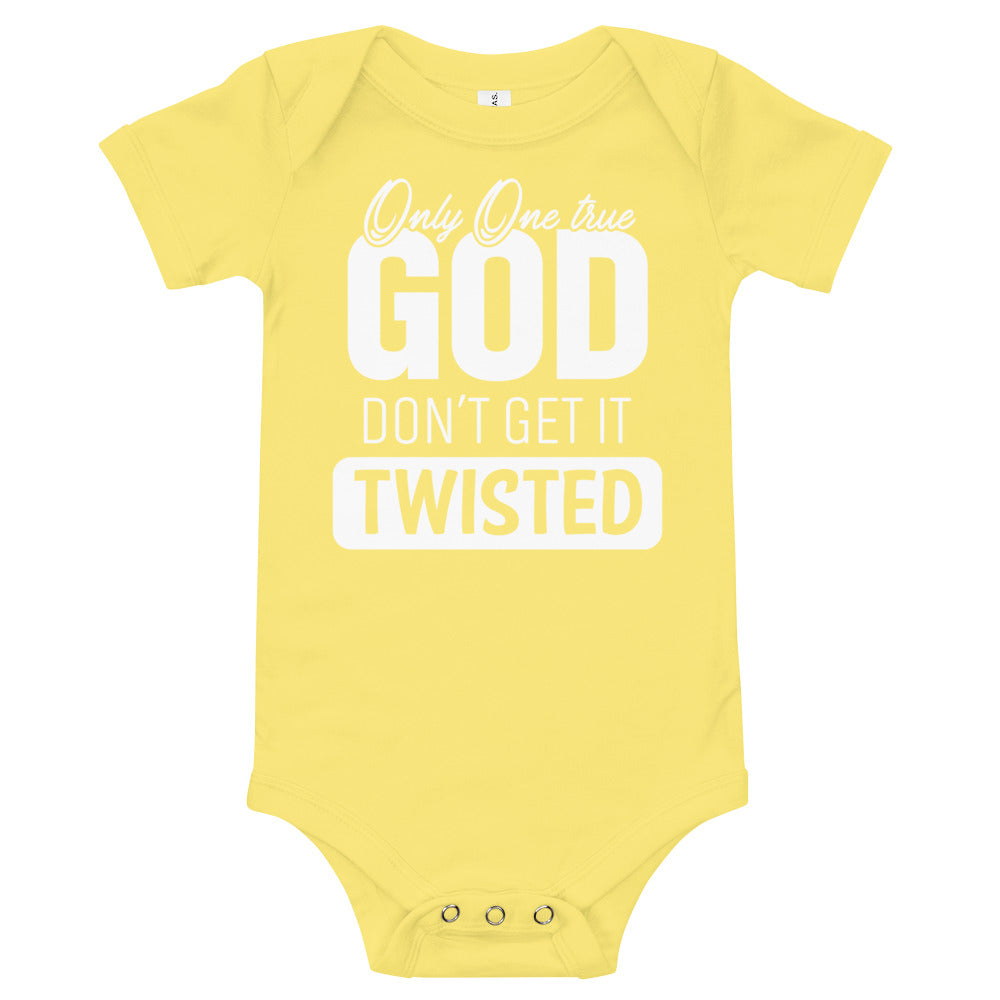 Only One True GOD Dont Get It Twisted Baby short sleeve one piece