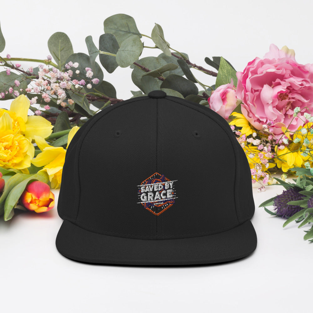 Saved By Grace. Snapback Hat