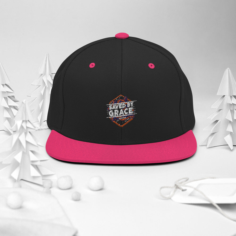 Saved By Grace. Snapback Hat