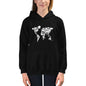 Inspirational messages in world map on black Kids Hoodie