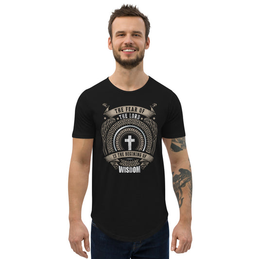 The Fear Of The Lord Is The Beginning Of Wisdom. Men's Curved Hem T-Shirt