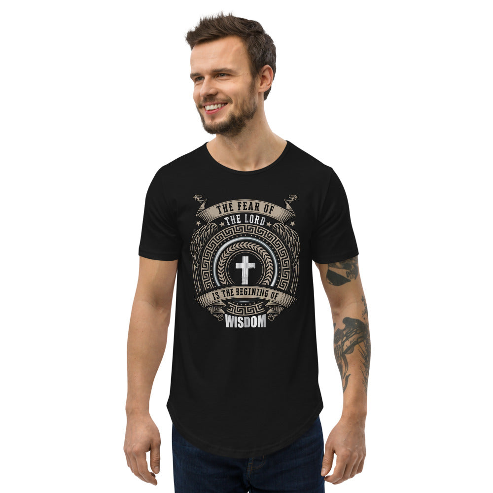 The Fear Of The Lord Is The Beginning Of Wisdom. Men's Curved Hem T-Shirt