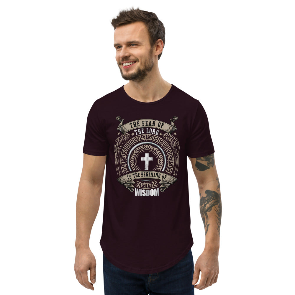 The Fear Of The Lord Is The Beginning Of Wisdom. Men's Curved Hem T-Shirt