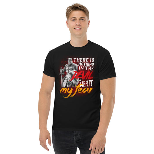 There Is Nothing In The Devil To Merit My Fear. Men's heavyweight tee