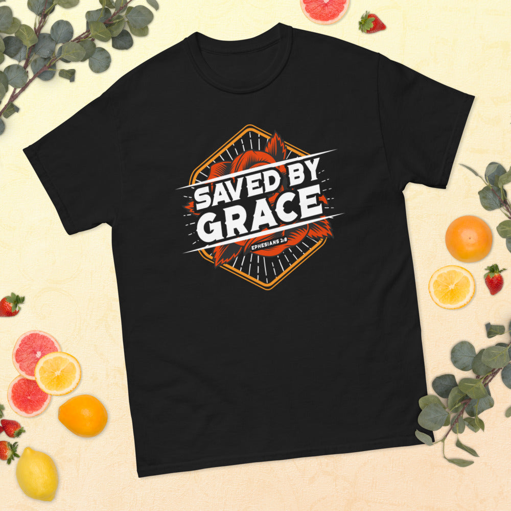 Saved By Grace. Men's heavyweight tee