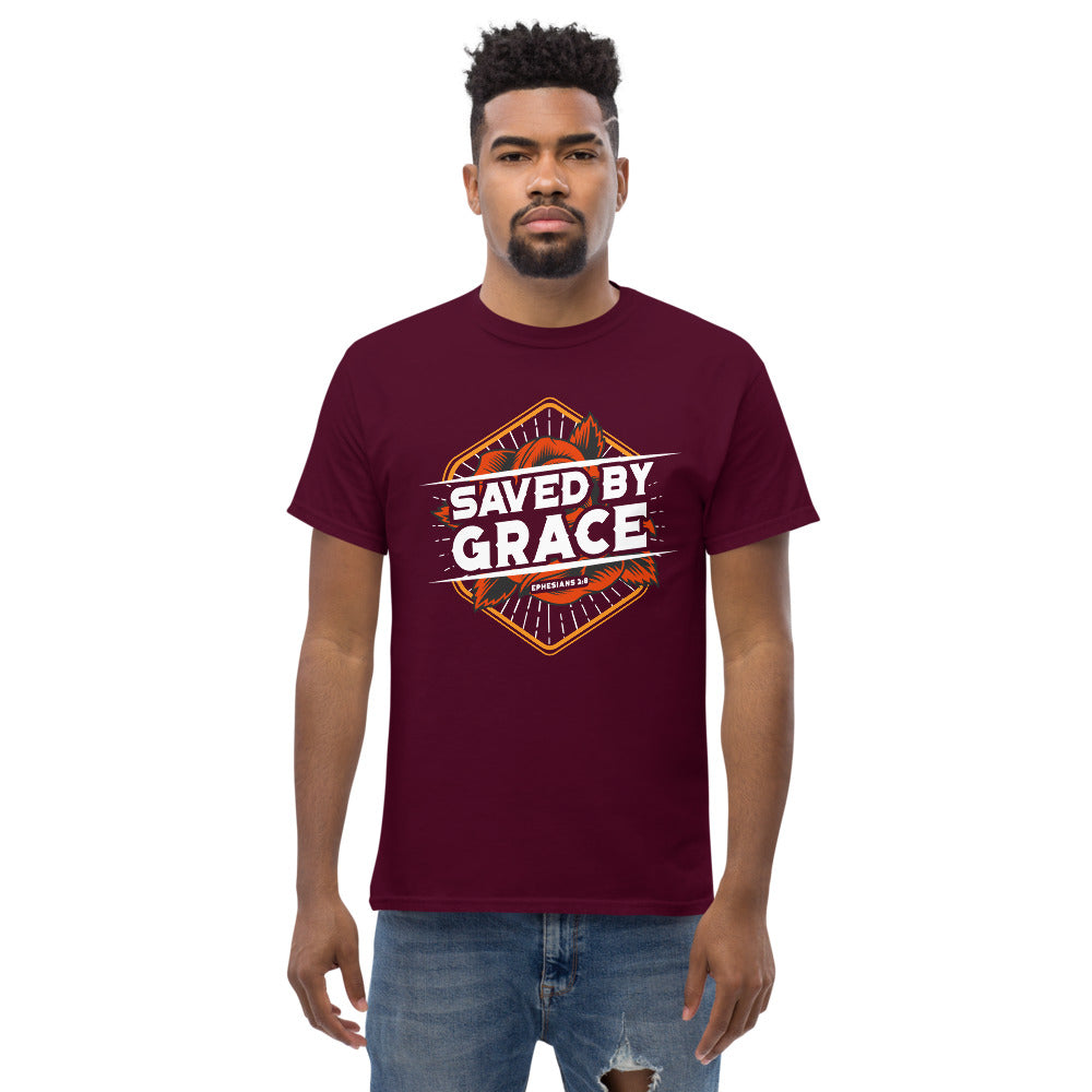 Saved By Grace. Men's heavyweight tee