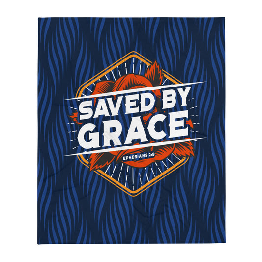 Saved By Grace. Throw Blanket
