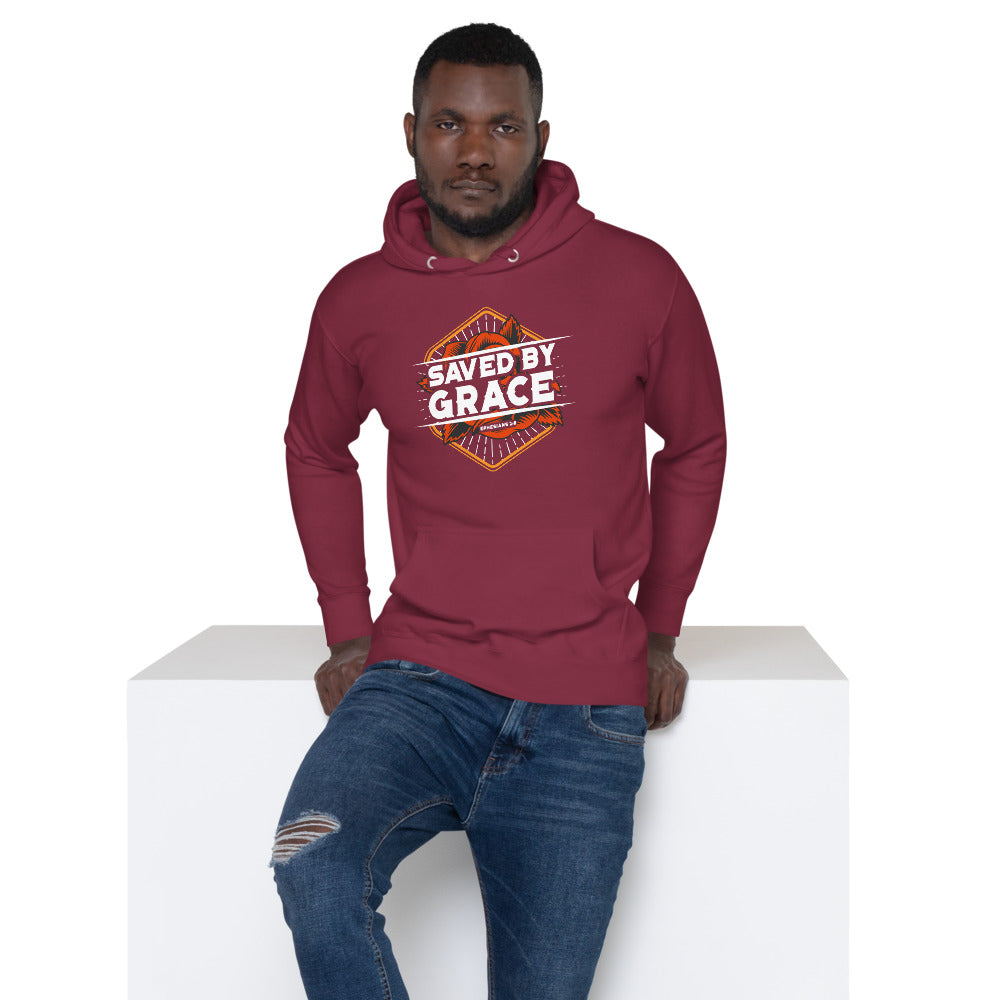 Saved By Grace. Unisex Hoodie