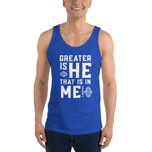 Greater Is He That Is In Me, Unisex Tank Top