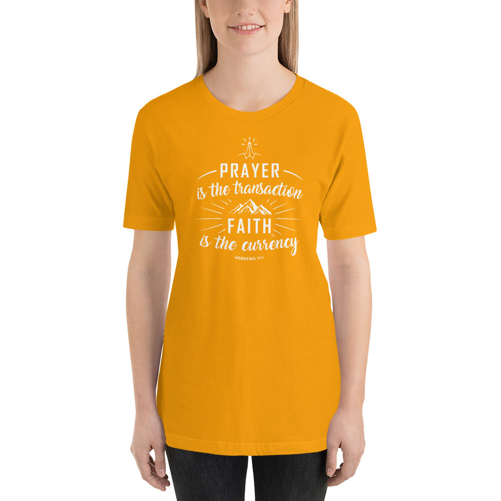 Prayer is the Transaction Faith is the Currency Short-Sleeve Women T-Shirt