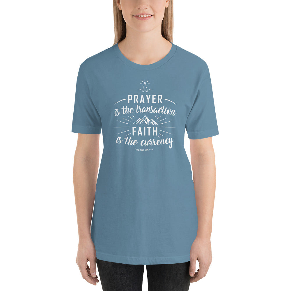 Prayer is the Transaction Faith is the Currency Short-Sleeve Women T-Shirt