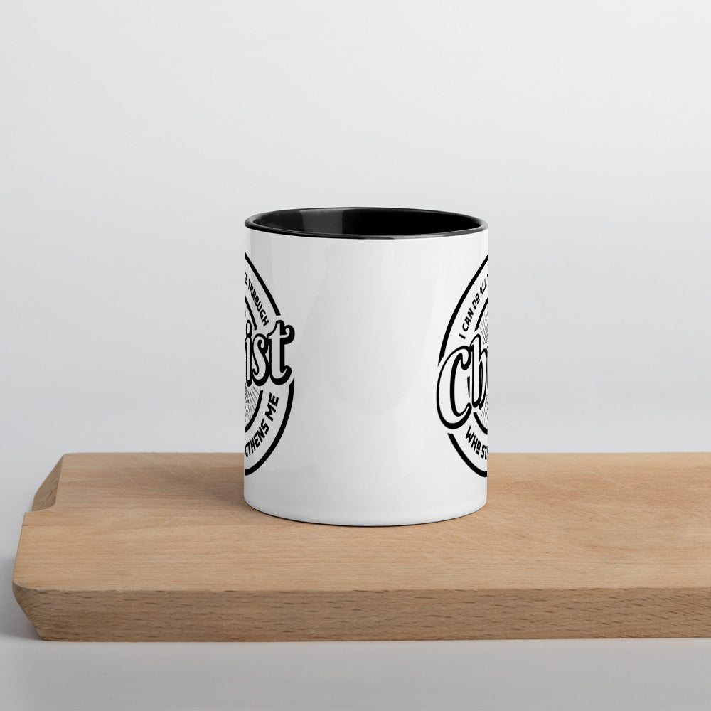 I Can Do All Things Through Christ... Mug with Color Inside